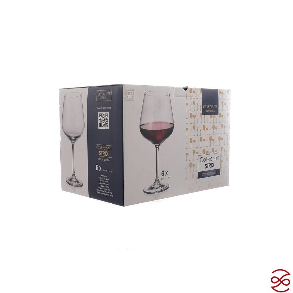 Набор бокалов для вина Crystalite Bohemia Strix/Dora 600 мл (6 шт)
