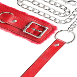 Ошейник Anonymo с поводком красный
