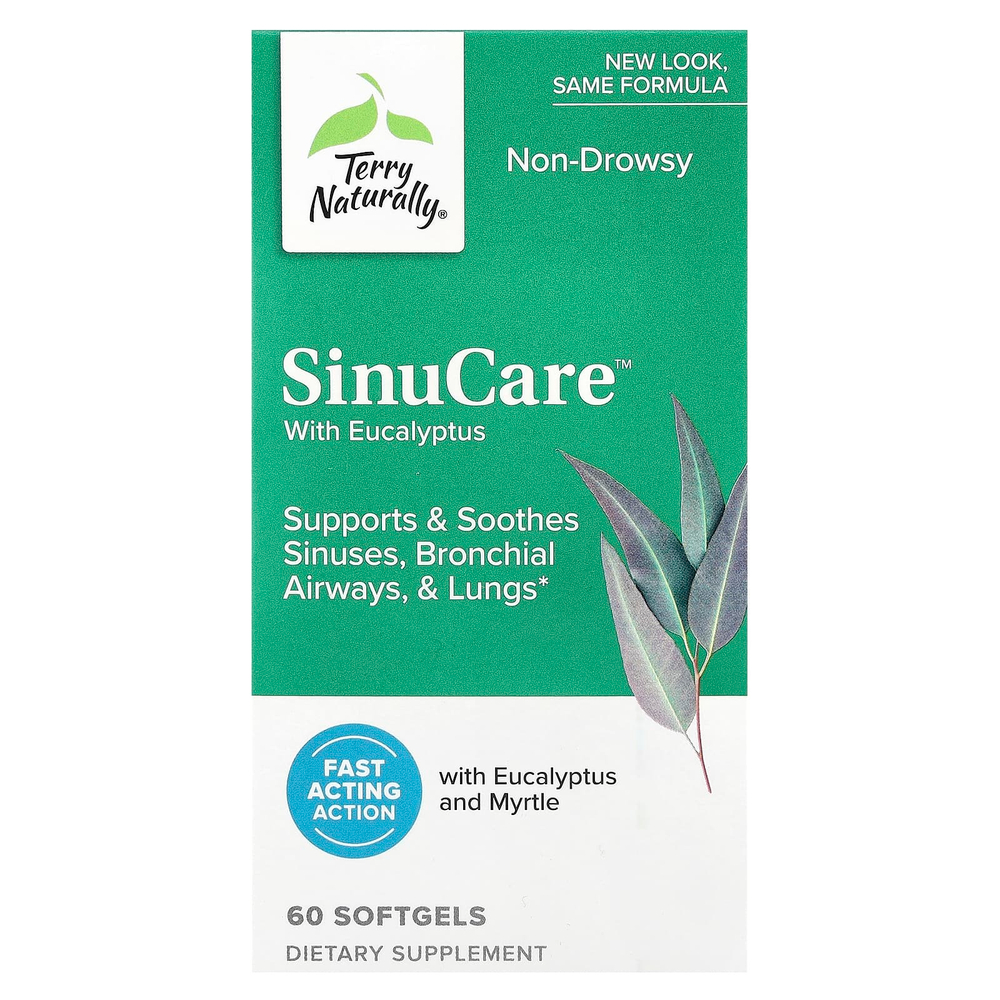 Terry Naturally, SinuCare ™ с эвкалиптом, 60 мягких таблеток