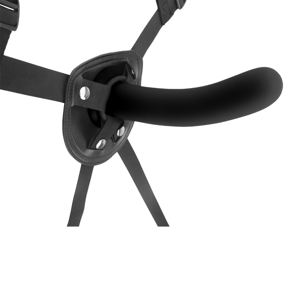 Черный страпон Raw Recruit Strap-On L - 17,7 см. (Цвет: черный)