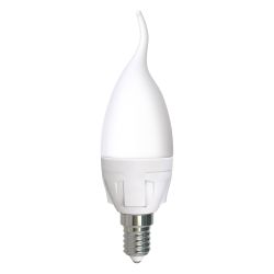 LED-CW37 7W-6500K-E14-FR PLP01WH Лампа светодиодная. Форма свеча на ветру. матовая. Серия ЯРКАЯ. Дневной белый свет 6500K. Картон. ТМ Uniel