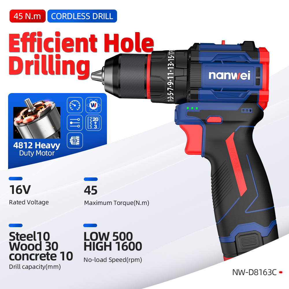 Дрель-шуруповерт NANWEI NW-D8163C