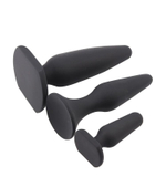 Набор из 3 анальных пробок Anal Traimer Kit (Цвет: черный)