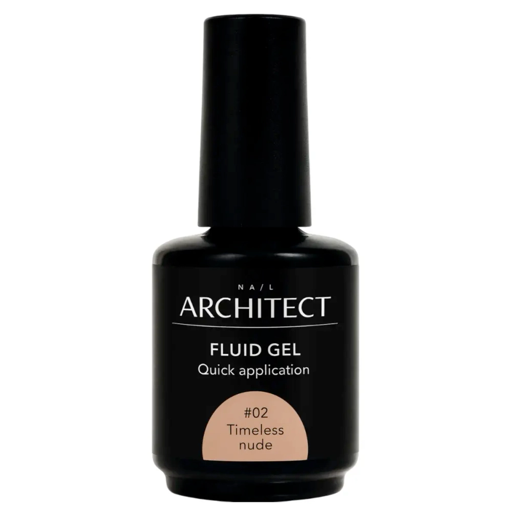 Nail ARCHITECT FLUID GEL-Гель Флюид холодный бежевый 02 Timeless nude. Жидкий, низкотемпературный, ультрастойкий гель, 15 мл