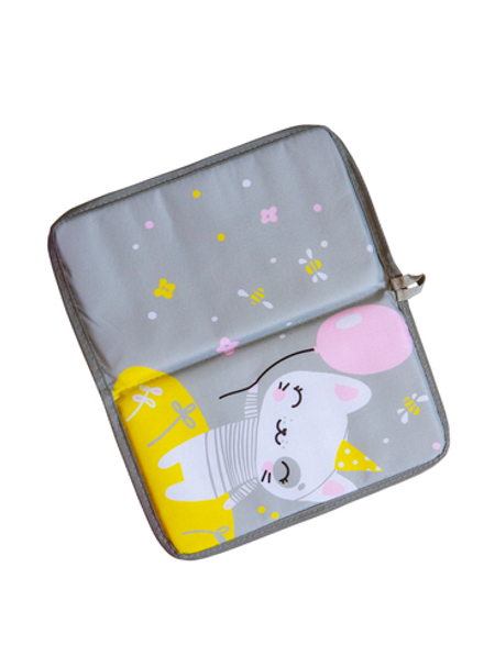 Коврик в садик для переобувания 30х36 см, Котик (серый)