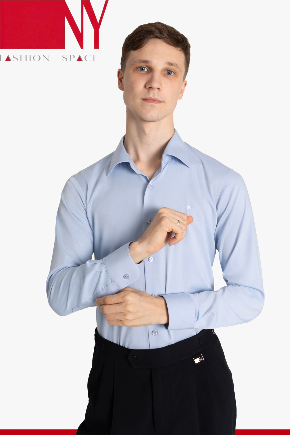 Рубашка Regular-Fit небесно синий