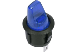 Клавишный выключатель REXANT круглый 12V 16А (3с) ON-OFF синий с подсветкой (RWB-224, SС-214) 36-2591