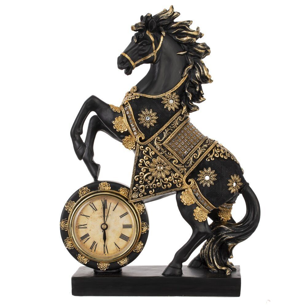 GAEM Фигурка декоративная "Лошадь" с часами (AAx1,н.п.), L23 W7 H33 см