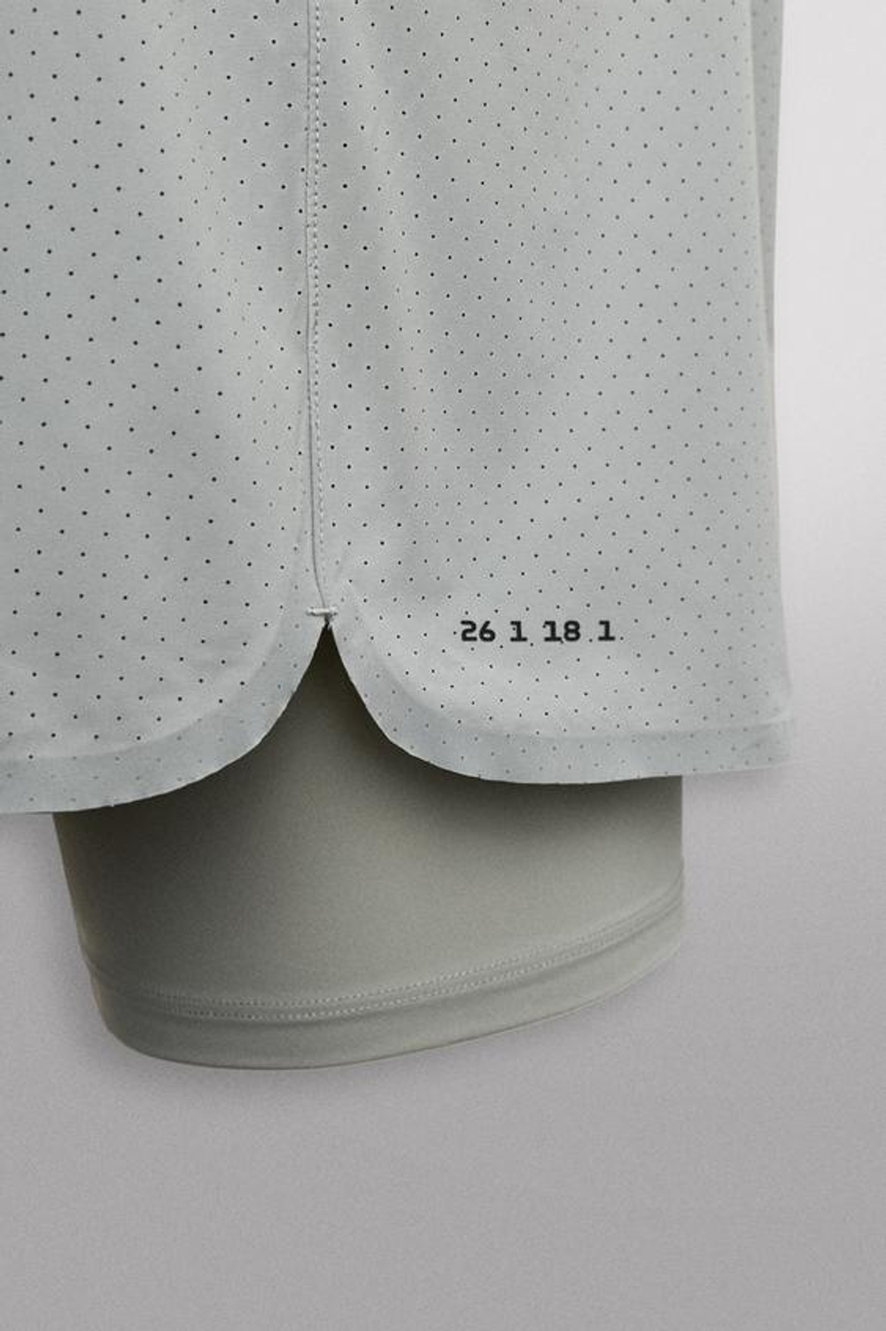 ZARA ШОРТЫ ДЛЯ БЕГА 2 В 1, ЖЕМЧУЖНО-СЕРЫЙ