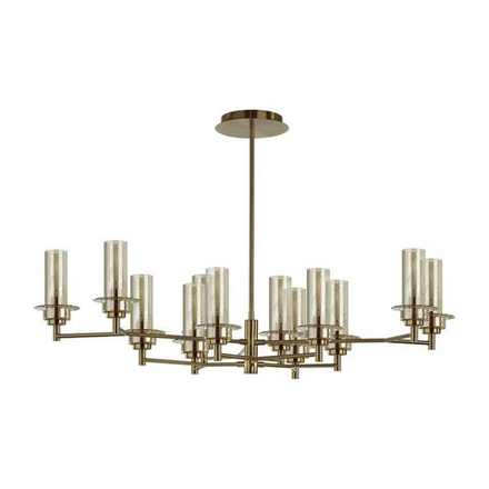 6554/12C CLASSI LN26 098 бронза/коньячный/металл/стекло Люстра потолочная E14 12*40W 220V MADONNA