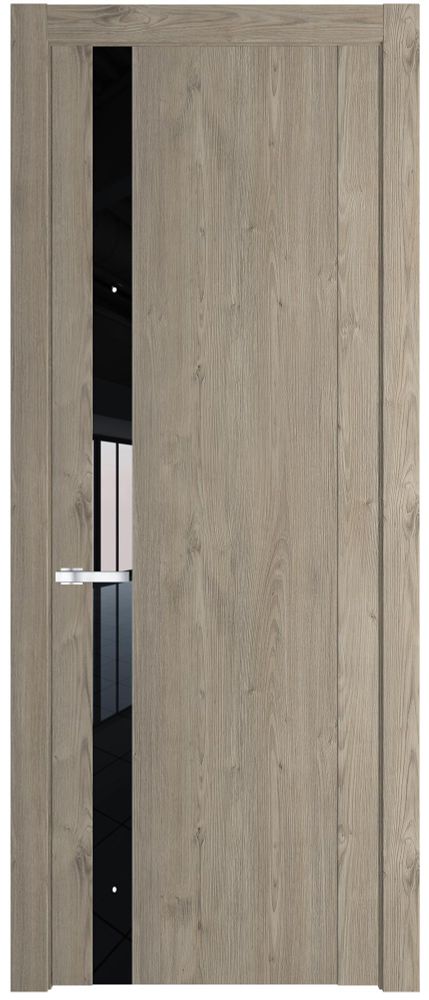 Дверь ProfilDoors (Профиль Дорс) Модель 1.2N / Цвет Каштан темный / Стекло Lacobel Черный лак