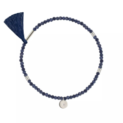 браслет из сапфиров с луной из белого золота