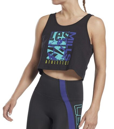 Женский топ теннисный Reebok Les Mills Tank - black