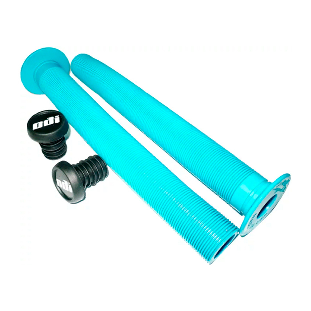 Грипсы LONGNECK XL бирюзовые  с пластиковыми грипстопами, 230ммLongneck XL F01LXAQ