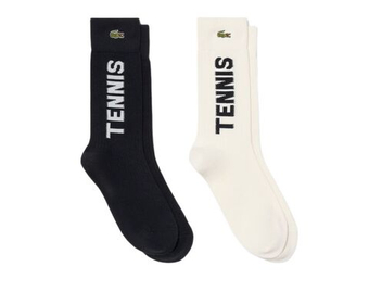 Теннисные носки Lacoste Ribbed 2P - white/black/white