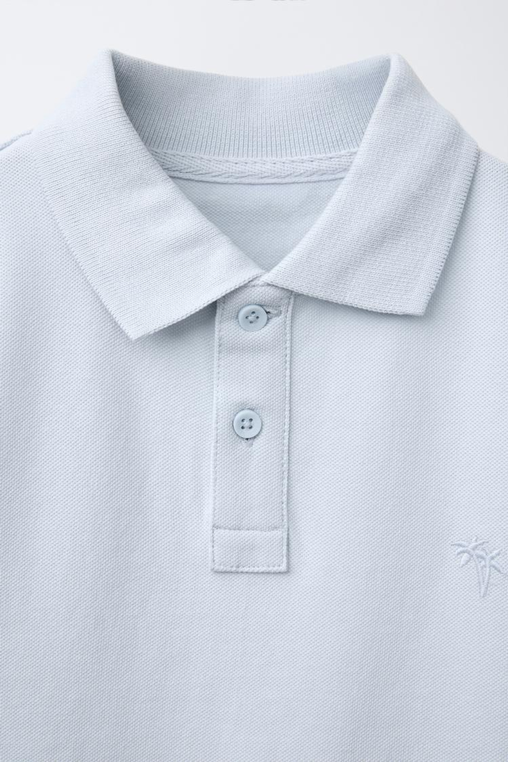 ZARA БАЗОВОЕ ОДНОТОННОЕ ПОЛО, ГОЛУБОЙ