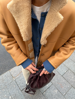 Двусторонняя дубленка Cozy Intelligent Camel