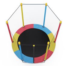 Батут каркасный DFC цветной 137 см с защитной сеткой