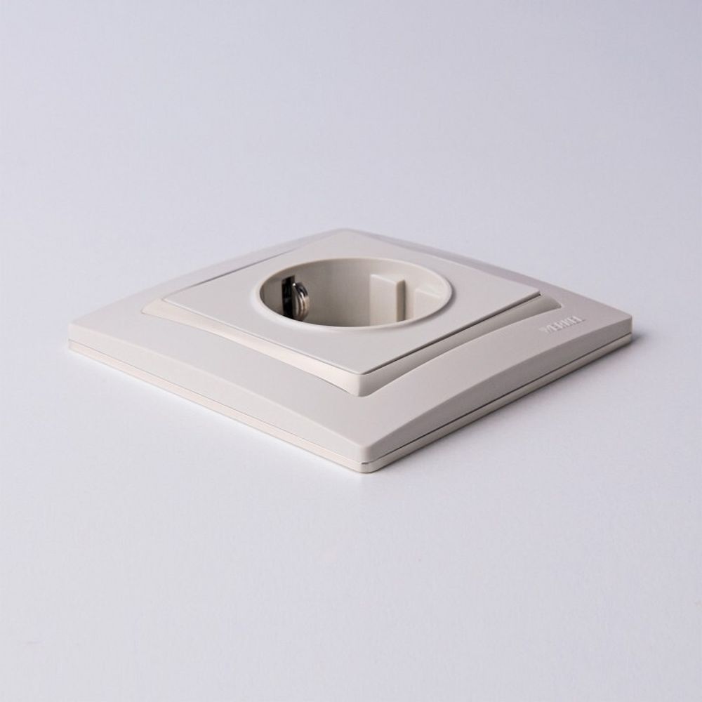 Розетка влагозащищенная с заземлением, без рамки Werkel слоновая кость W1171103