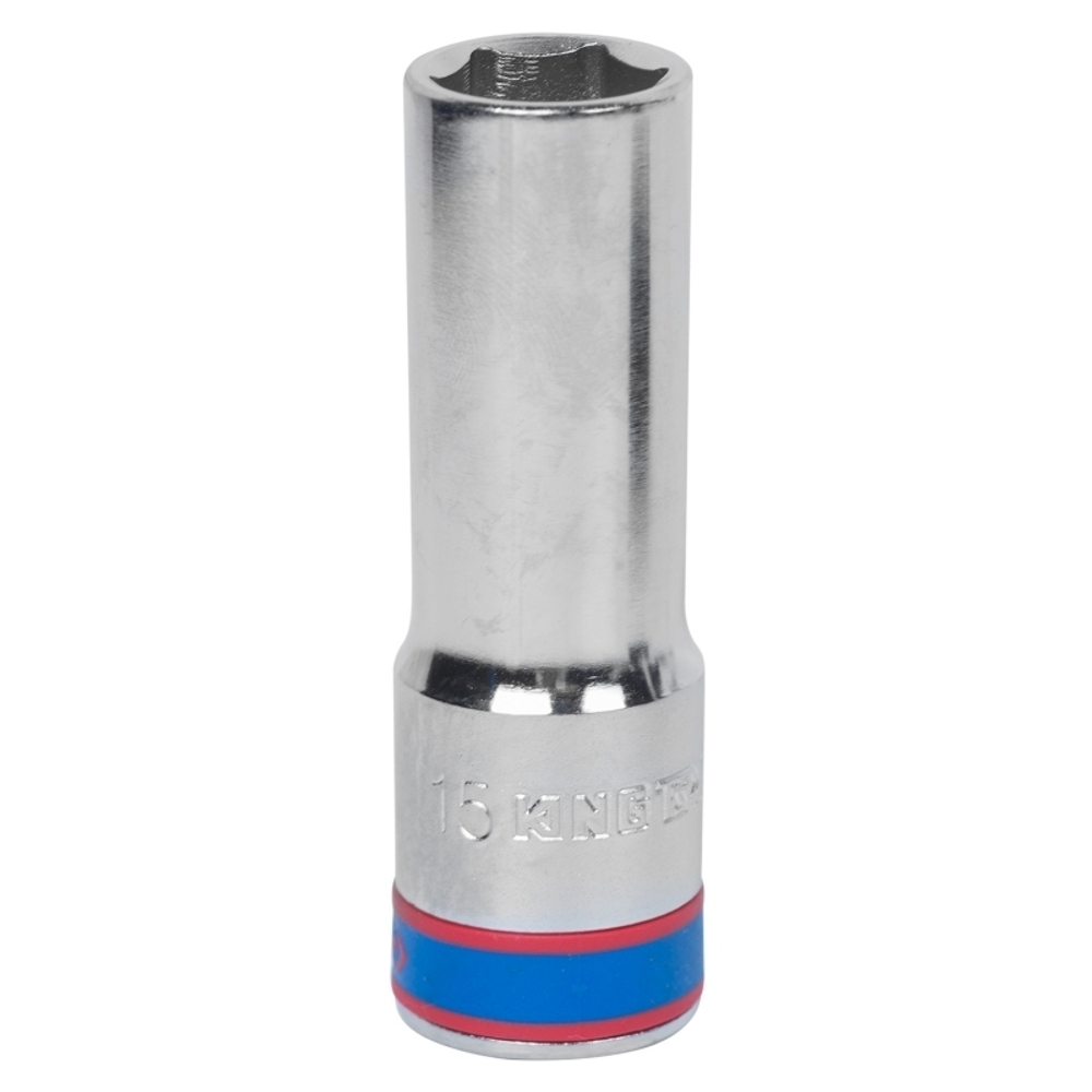 KING TONY (423515M) Головка торцевая глубокая шестигранная 1/2", 15 мм
