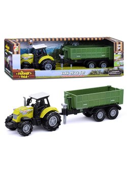 Машинка Трактор с прицепом Фермер со светом и звуком (550-7P)