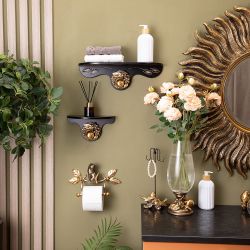 Полочка Лайм малая Орех Бронза