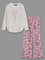 Костюм для девочки лонгслив и брюки клеш