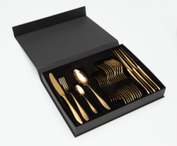 Набор столовых приборов на 6 персон 24 предмета Belo Inox Belo золотой