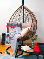 Подвесное кресло SEVILLA VERDE горячий шоколад, бежевая подушка (Laura Outdoor)