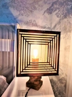 Настольный светильник лофт "Куб"