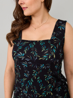 Майка М-040/черный-акварельветочки