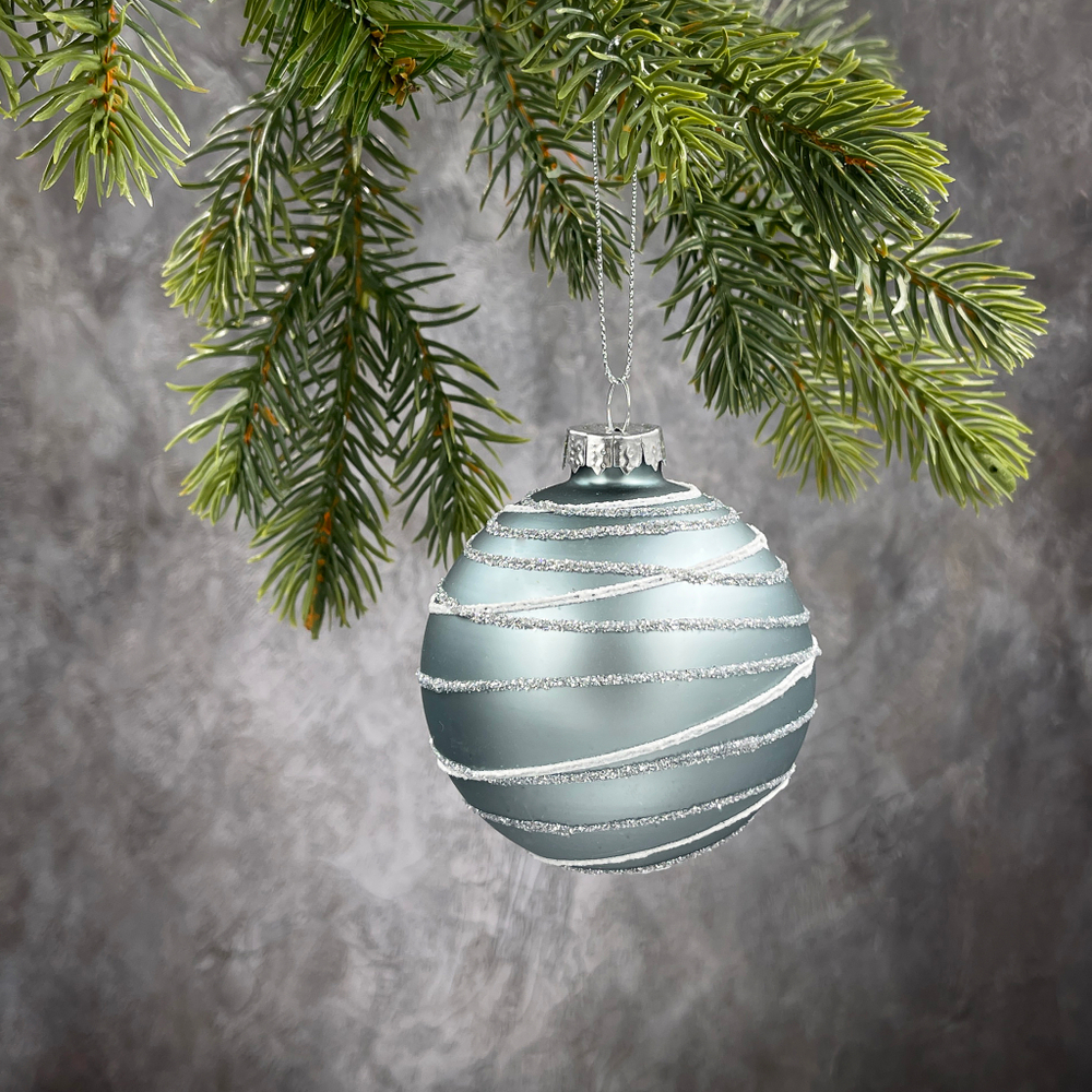 Набор шаров 7см 18шт ChristmasDeLuxe голубой микс