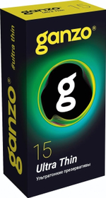 Прозрачные ультратонкие презервативы Ganzo Ultra thin - 15 шт.