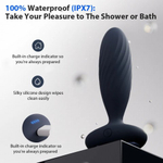 Анальная вибропробка Jordan темно-синяя с поступательными движениями от SVAKOM