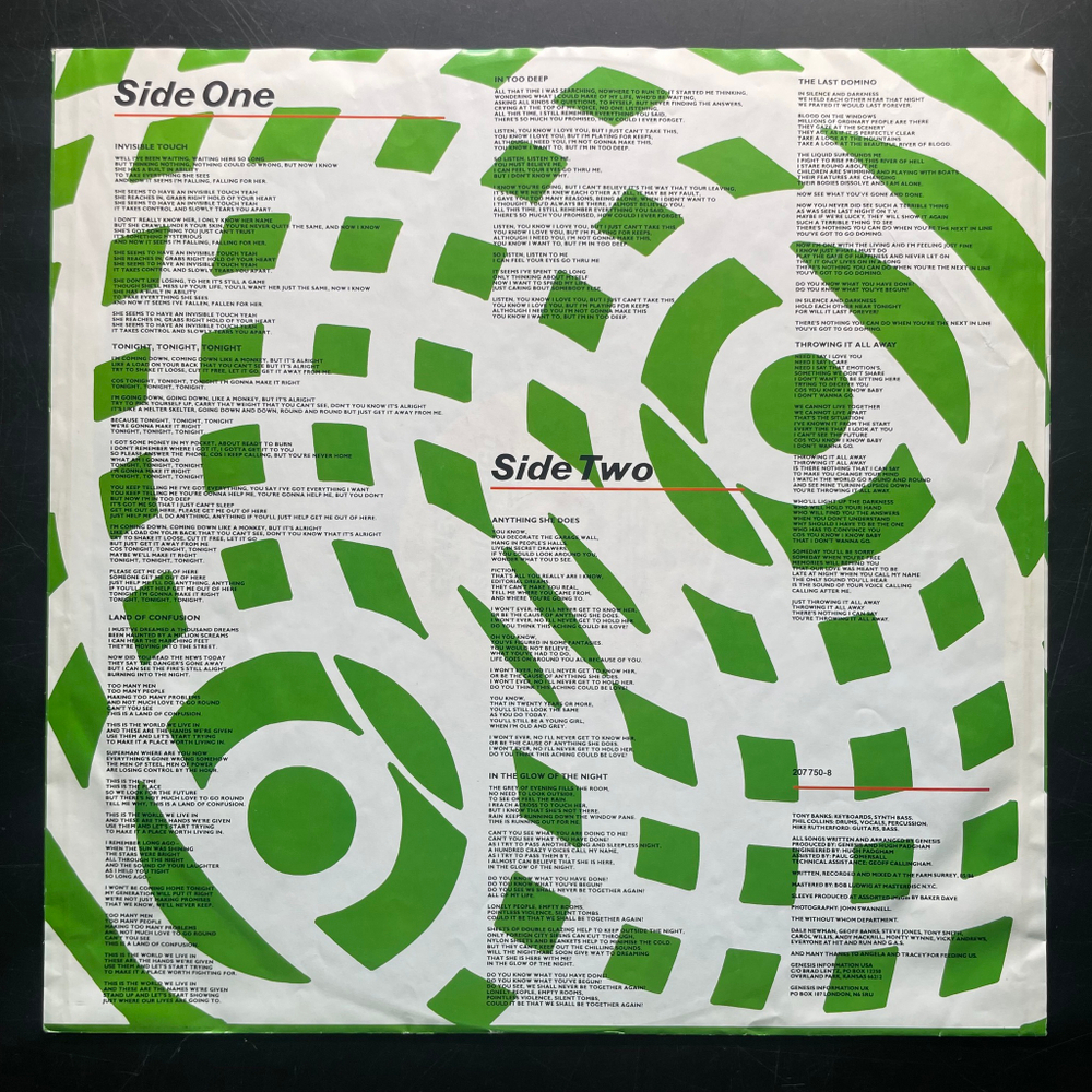 Genesis - Invisible Touch (Германия 1986г.)