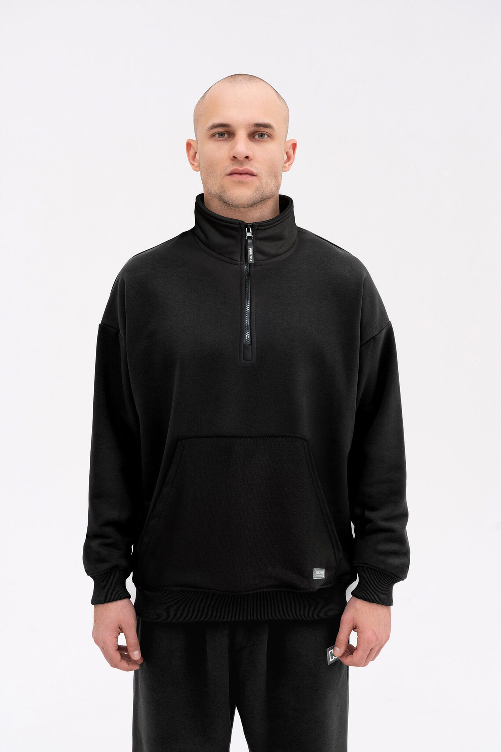 Толстовка KUL'TURA "HALF ZIP" Черный