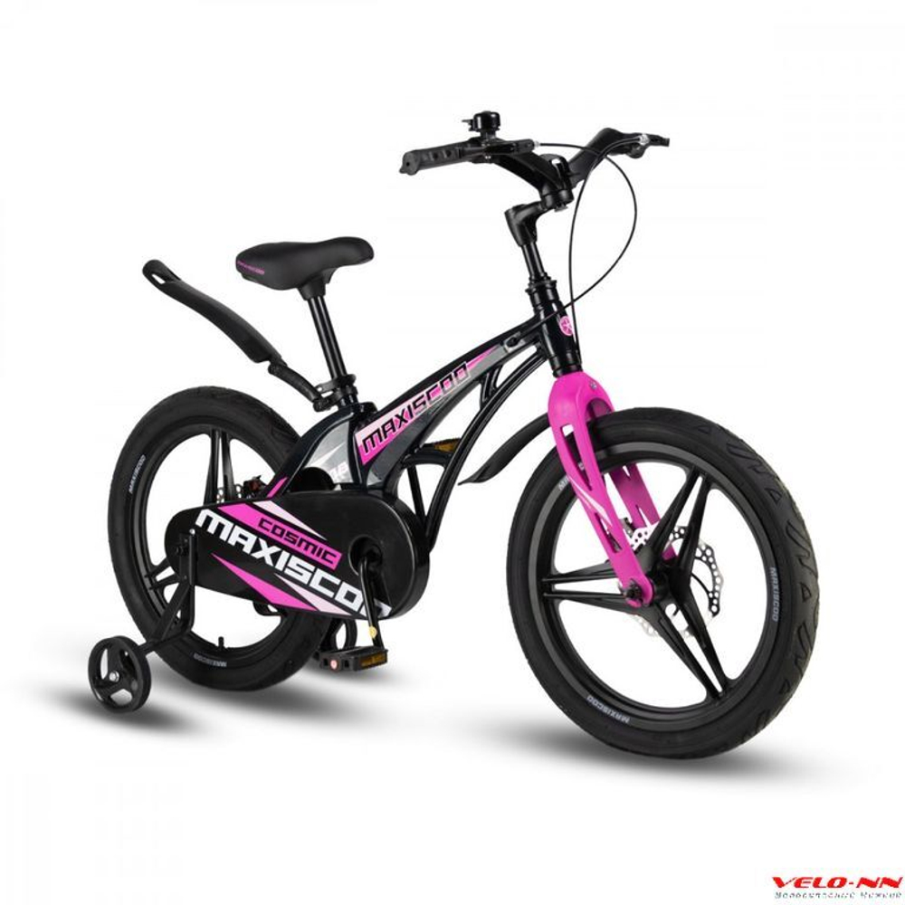 Велосипед 18" Maxiscoo Cosmic Делюкс Черный Жемчуг (2024)