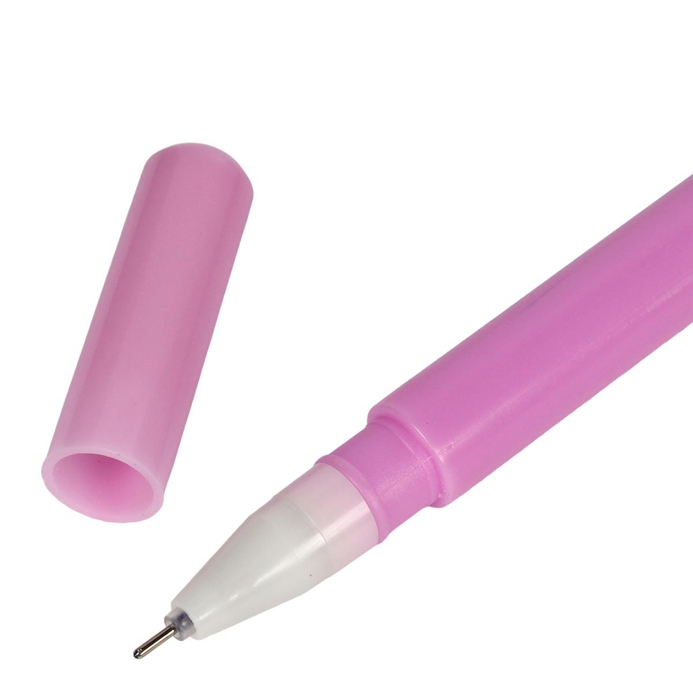 Ручка гелевая "Космонавт" 0,5мм, синяя, светящаяся, 4 цвета микс, С-40306