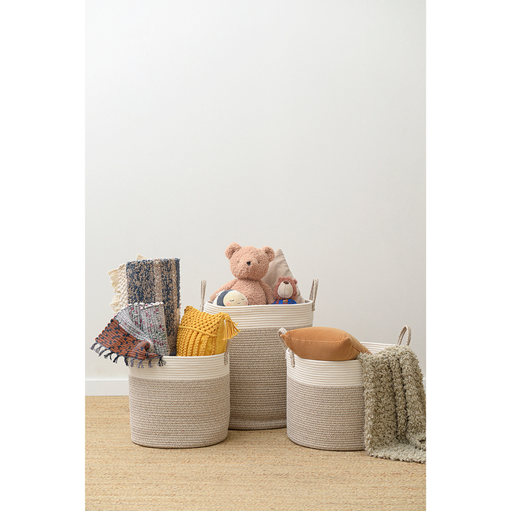 Корзина для хранения ulrik, D45х30 см, кремовая/светло-бежевая