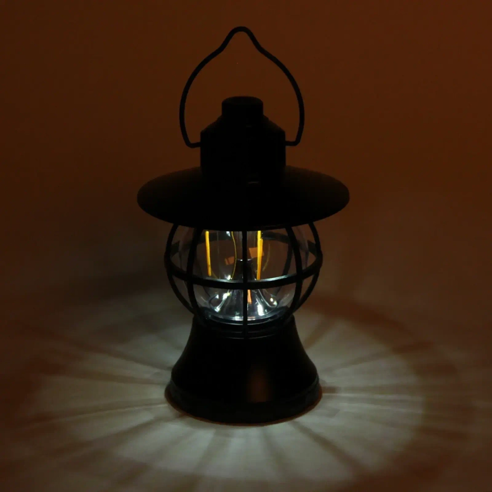 Фонарь кемпинговый подвесной 6 режимов 3LED+3TF, 19*13 см 3хAA