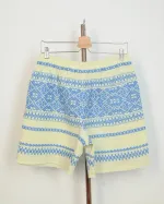 Шорты Soeurs с Голубым Расшитым Узором 2 белые