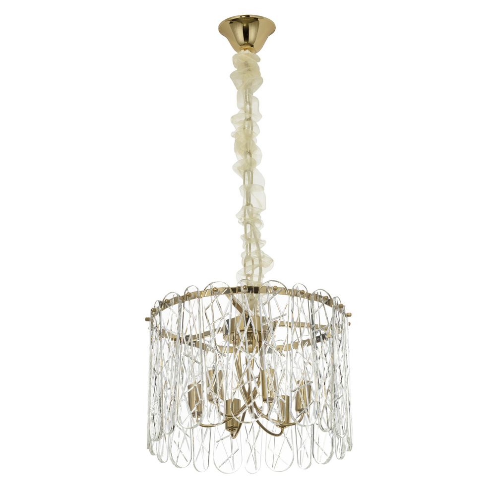 Citilux TALLA CL318262 Люстра хрустальная подвесная Золото