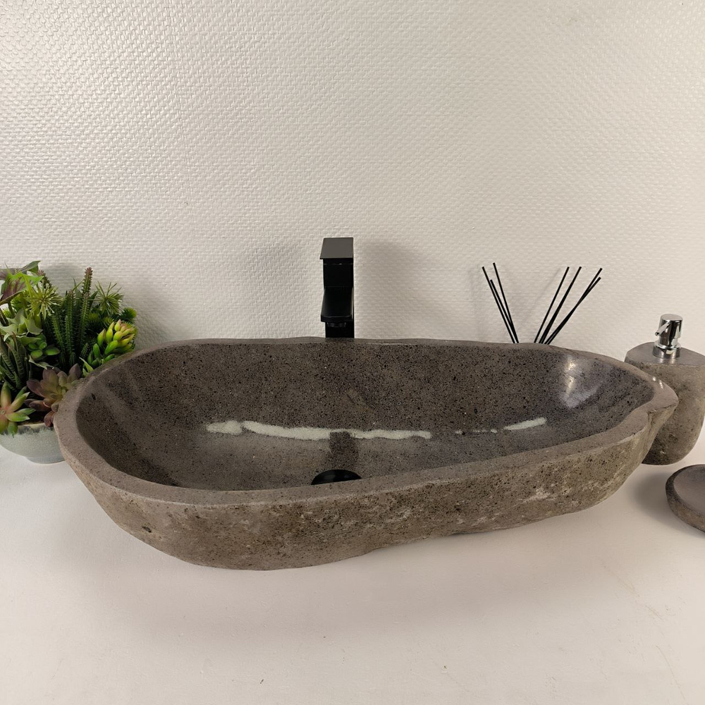 Раковина из речного камня RS-65158 73*40*15 0858