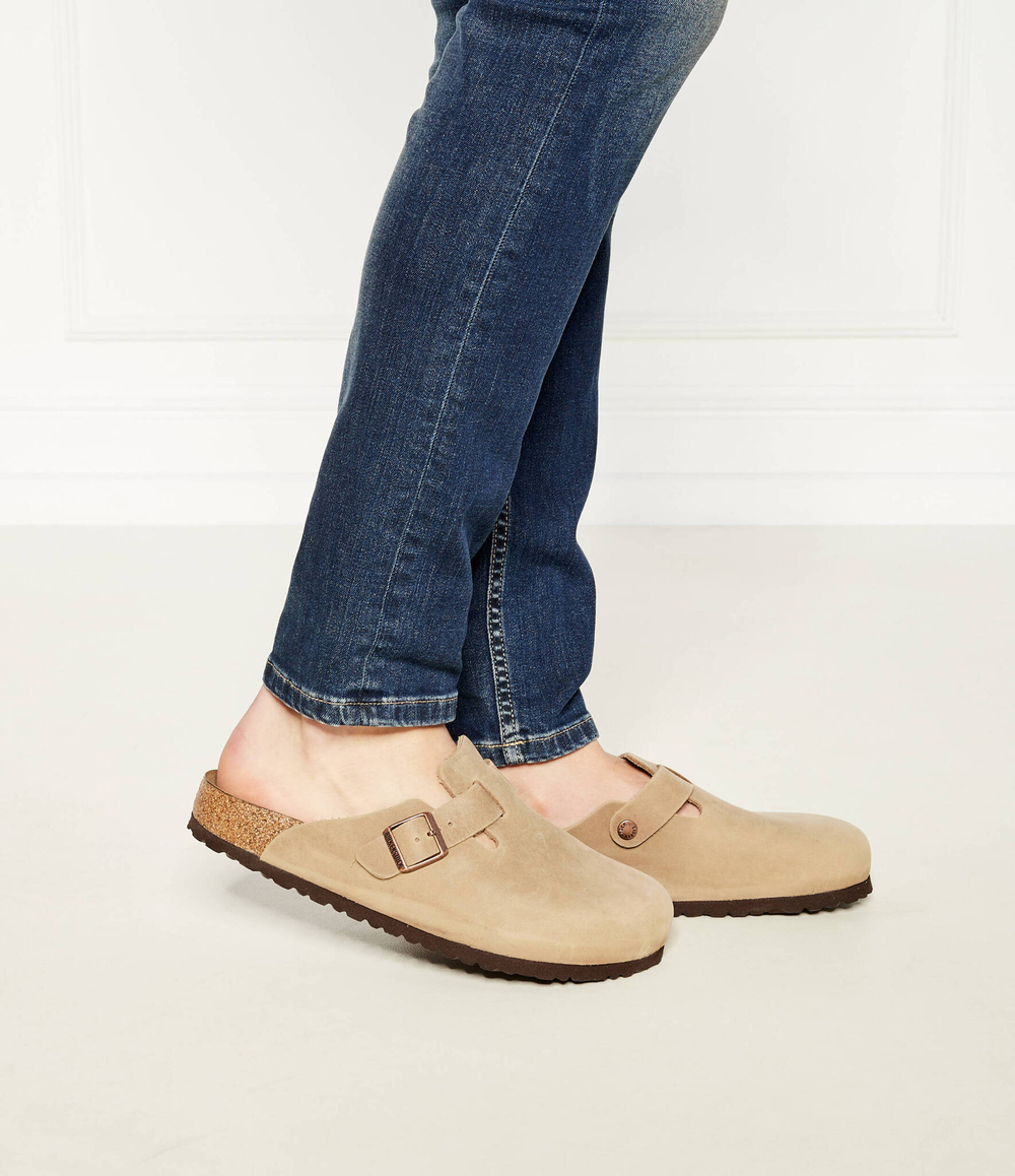 Кожаные мюли Birkenstock - бежевый(960811)