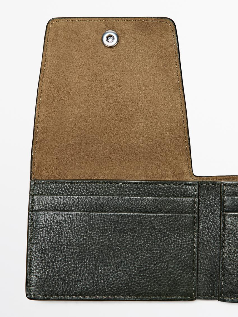 Massimo Dutti Кошелек из кожи наппа, зеленый