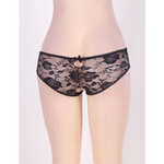 Трусики кружевные с завязками, черные, 3XL-4XL