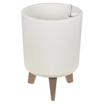 Кашпо ФЛОРИАН высокое D250мм 11л с автополивом (белый ротанг) (комплект 3 шт)