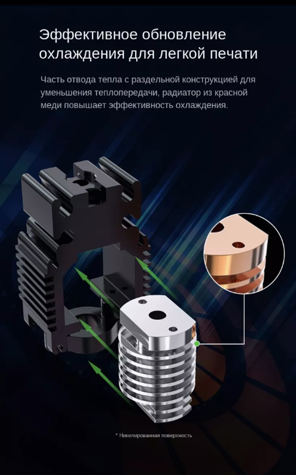 Керамический нагревательный блок Creality Ender-3 V3 SE / KE, 60 Вт, 0,4 мм