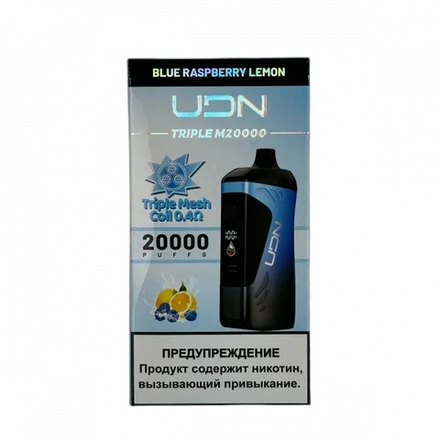 UDN Triple M20000 Blue raspberry lemon - синяя малина-лимон 20000 затяжек 20мг (2%)