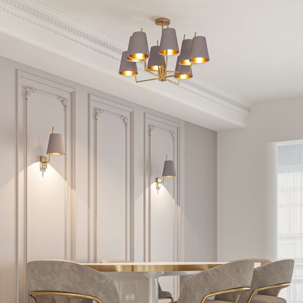 Умная потолочная люстра с тканевыми абажурами Smart